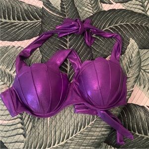 Disney the little mermaid Purple Women's Bikini Halter Bra SZ small